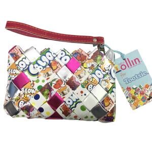 Nahhui Ollin for Tootsie Multicolor Candy Wrapper Zippered Novelty Coin Wristlet